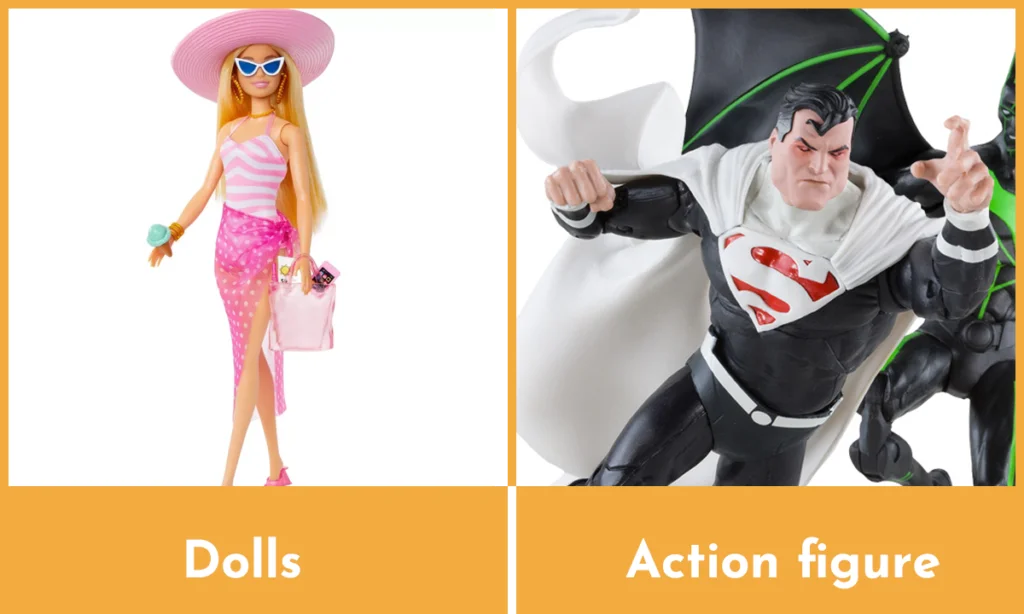Qual è la differenza tra una bambola e un&#39;immagine di action figure 1