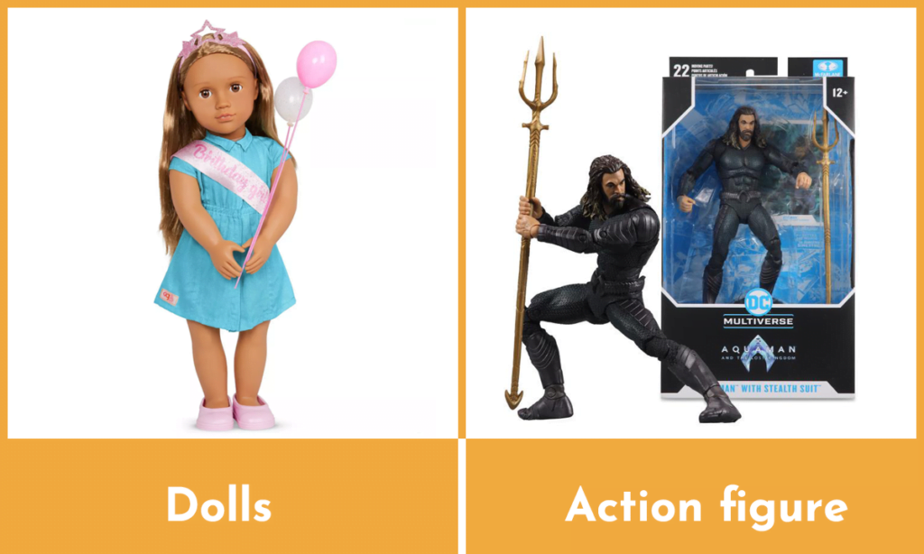 What is the difference between a doll and an action figure image 2
