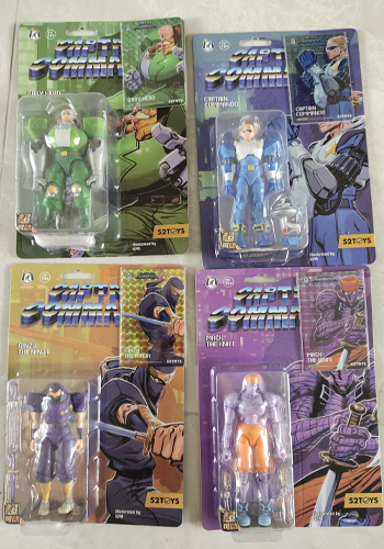 Custom retail packaging for the articulated figure series