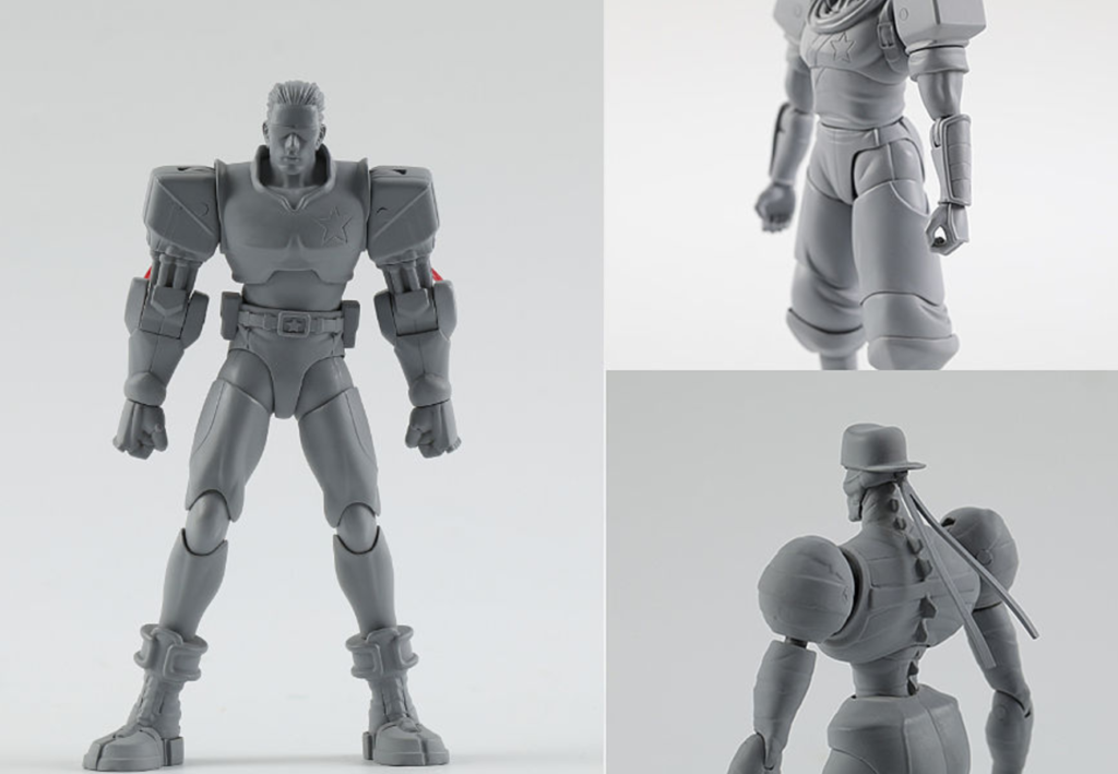 Articulated character figure set with interchangeable weapons and hands